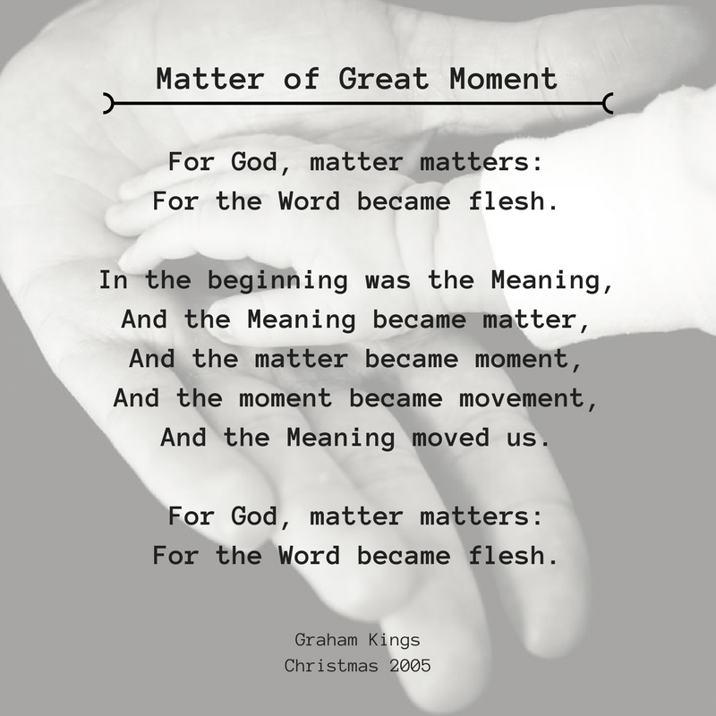 Matter of great  moment