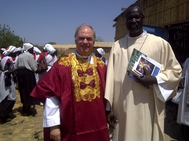Graham Kings with Hilary Garang, Bishop of Malakal, South Sudan, 2012