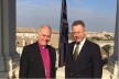Graham Kings with Nigel Baker, HM Ambassador to the Holy See on his roof top balcony in Rome