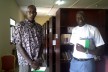 The Revd Dr Samuel Galuak, Principal of Bishop Gwynne Theological College, Juba, South Sudan, 2014  (right), with his new Librarian.
