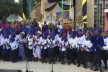 Singers from the Anglican Church in Zimbabwe outside ‪‎Lusaka‬ Cathedral. 