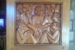 Carving of the heavenly banquet from St Andrew's College, Kabare, Kenya, by Benson Ndaka