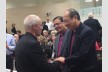 Archbishop Justin Welby greets Archbishop Paul Kwong, Primate of Hong King