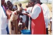 Woman baptised in Isiolo village, Kenya, June 1985, by the late Dr David Gitari, former Archbishop of Kenya