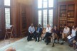 Attendees at the Mission Theology in the Anglican Communion seminar by Professor John Mbiti ask questions following the seminar