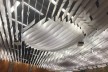 Moving ceiling of main hall at Ecumenical Centre, Geneva